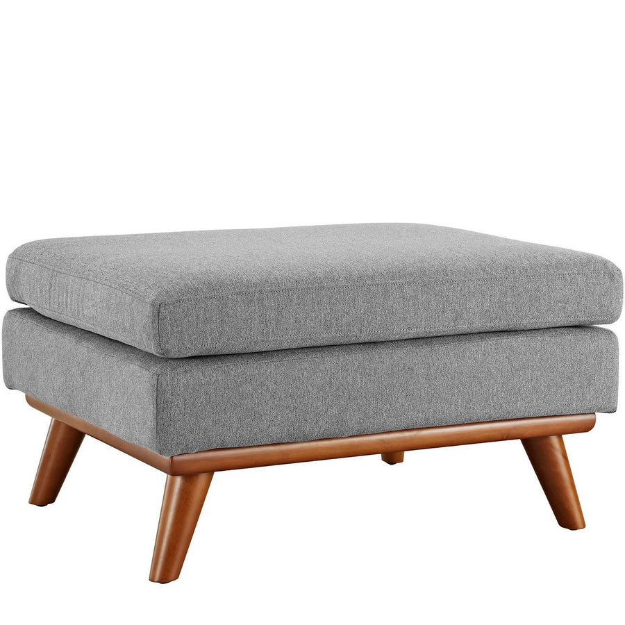 Flint Upholstered Fabric Ottoman in Expectation Gray