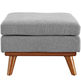 Flint Upholstered Fabric Ottoman in Expectation Gray