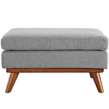 Flint Upholstered Fabric Ottoman in Expectation Gray