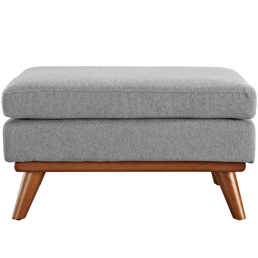 Flint Upholstered Fabric Ottoman in Expectation Gray