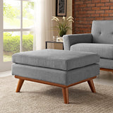 Flint Upholstered Fabric Ottoman in Expectation Gray