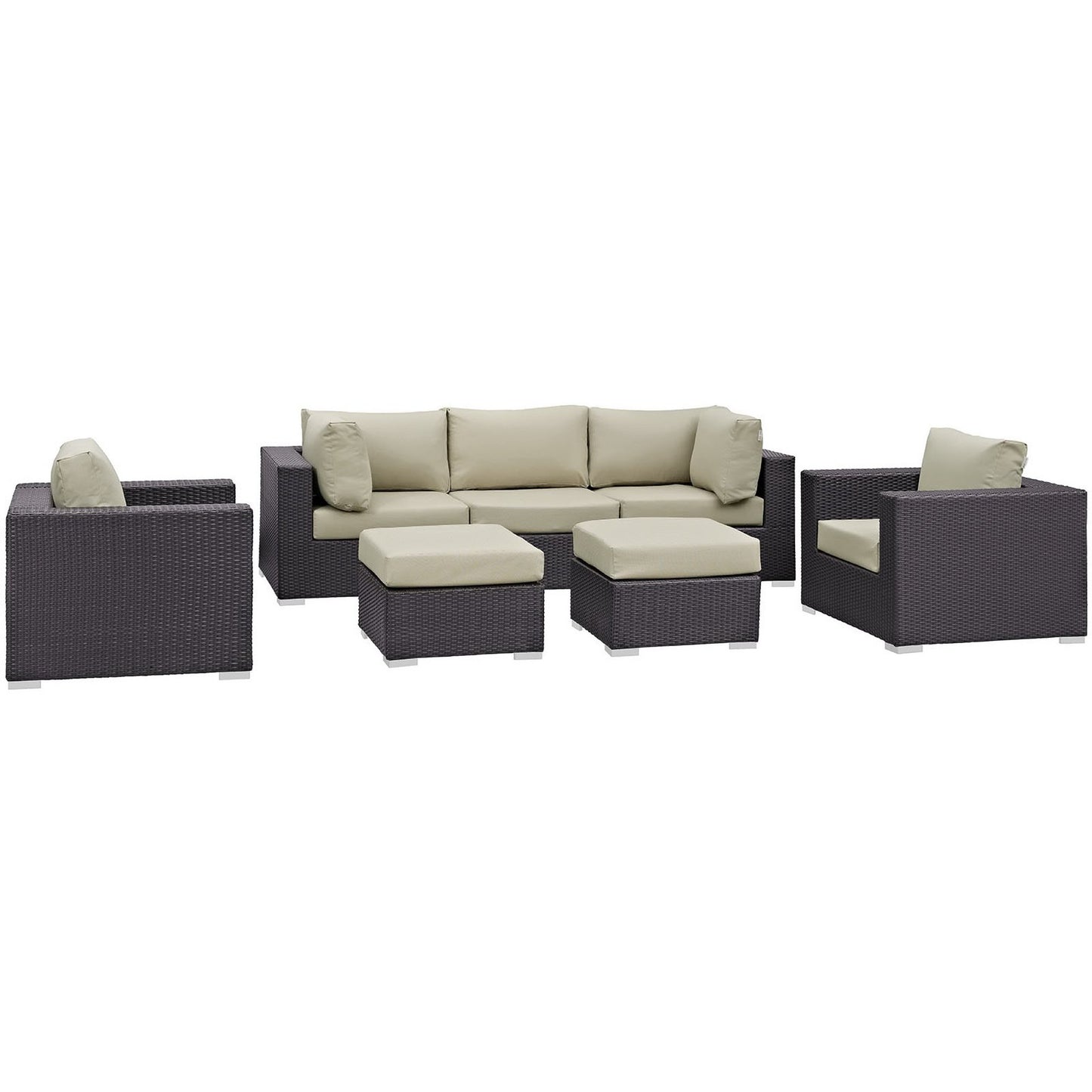 Gather 7 Piece Outdoor Patio Sectional Set by Furniture For America
