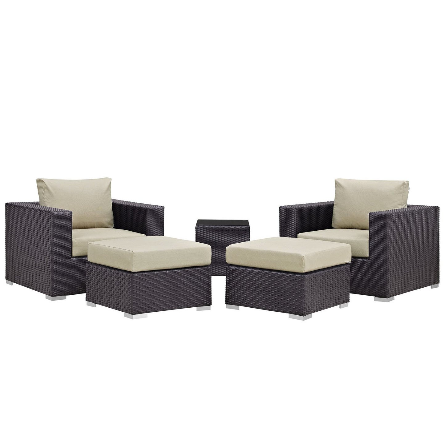 Convene 5 Piece Outdoor Patio Sectional Set by Furniture For America