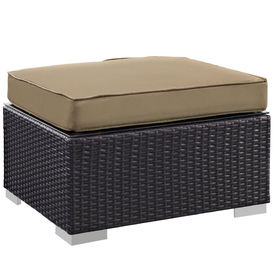 Sienna 5 Piece Outdoor Patio Sectional Set in Espresso Mocha