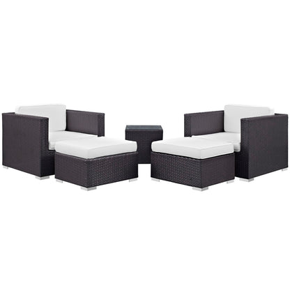 Convene 5 Piece Outdoor Patio Sectional Set by Furniture For America