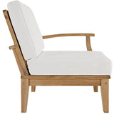 Cove 6 Piece Outdoor Patio Teak Set in Natural White