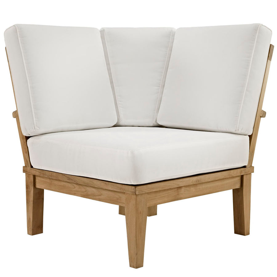 Cove 6 Piece Outdoor Patio Teak Set in Natural White