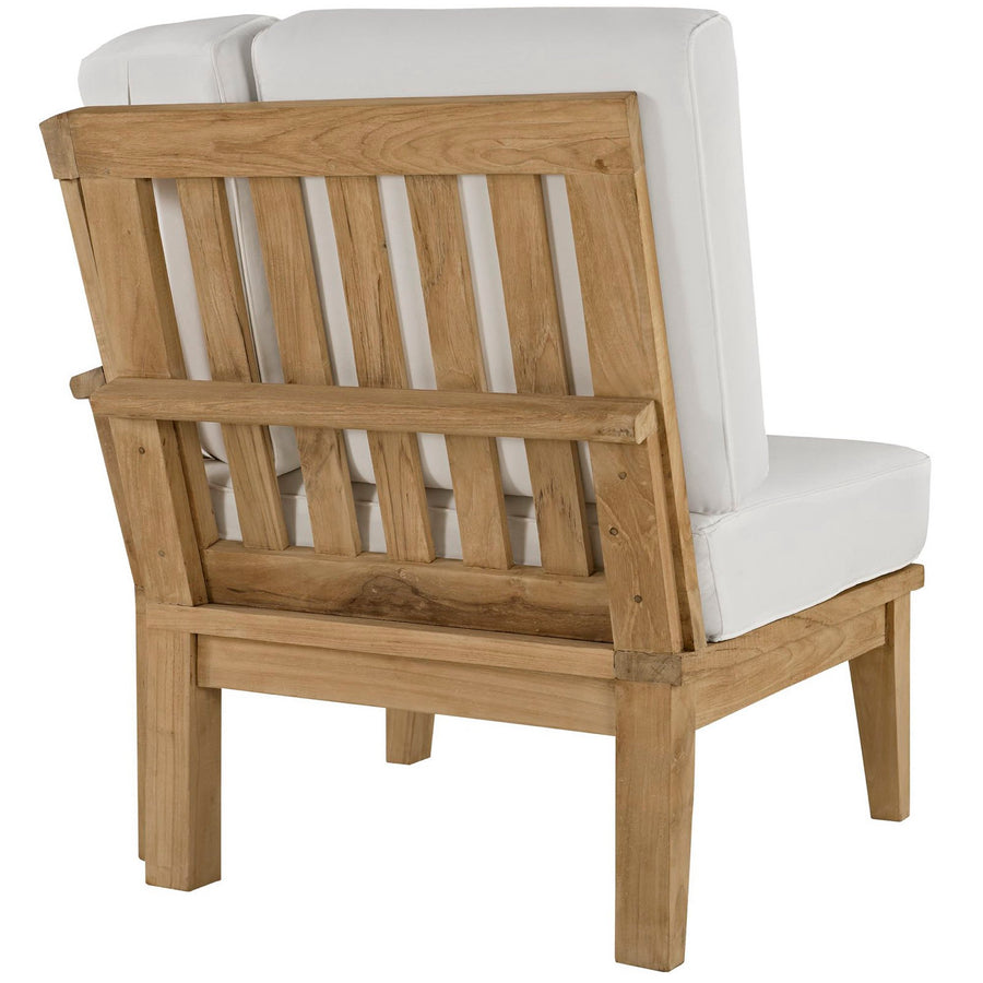 Cove 6 Piece Outdoor Patio Teak Set in Natural White
