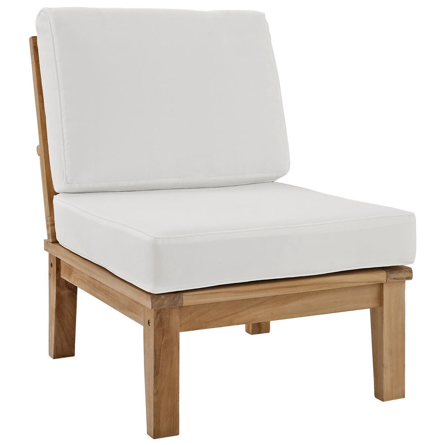 Cove 8 Piece Outdoor Patio Teak Set in Natural White
