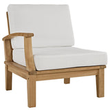 Cove 8 Piece Outdoor Patio Teak Set in Natural White