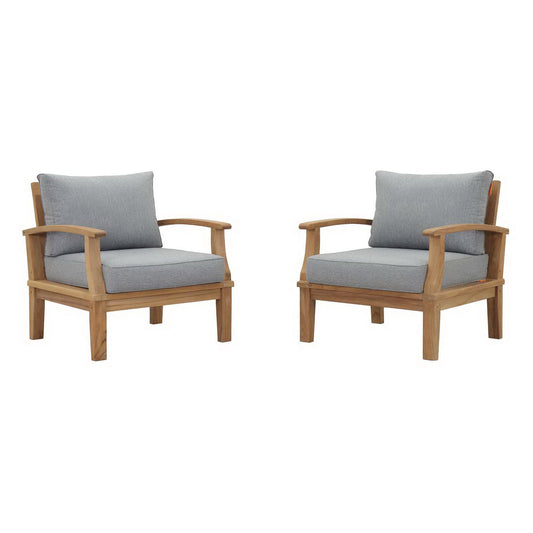 Marina 2 Piece Outdoor Patio Teak Set by Furniture For America
