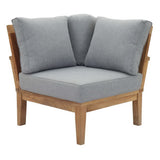 Cove 3 Piece Outdoor Patio Teak Set in Natural Gray