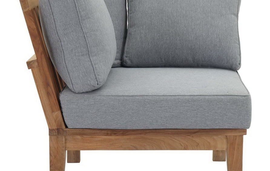 Cove 3 Piece Outdoor Patio Teak Set in Natural Gray