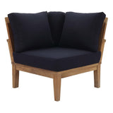 Cove 3 Piece Outdoor Patio Teak Set in Natural Navy