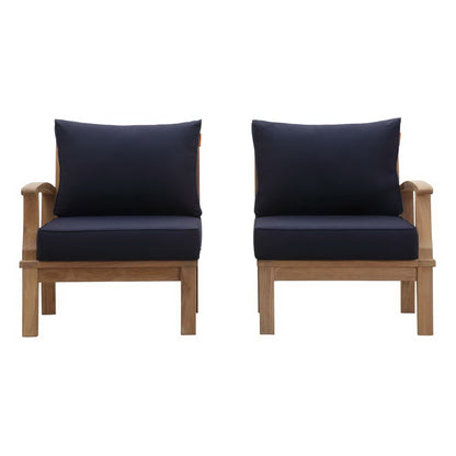 Marina 2 Piece Outdoor Patio Teak Set by Furniture For America