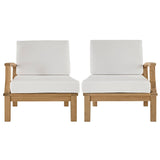 Cove 2 Piece Outdoor Patio Teak Set in Natural White