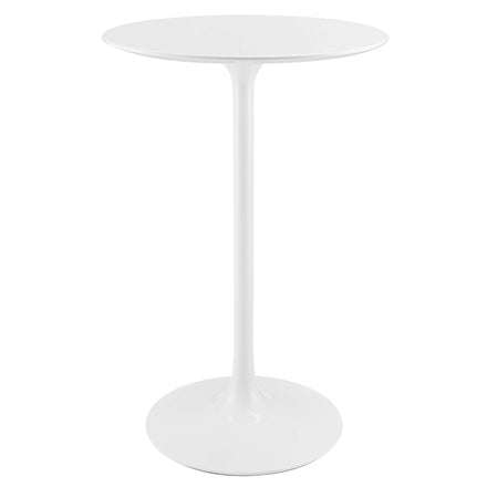 Lippa 28" Round Wood Bar Table in White