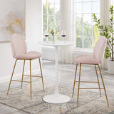 Lumen 28" Round Wood Bar Table in White