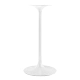 Lumen 28" Square Wood Bar Table in White