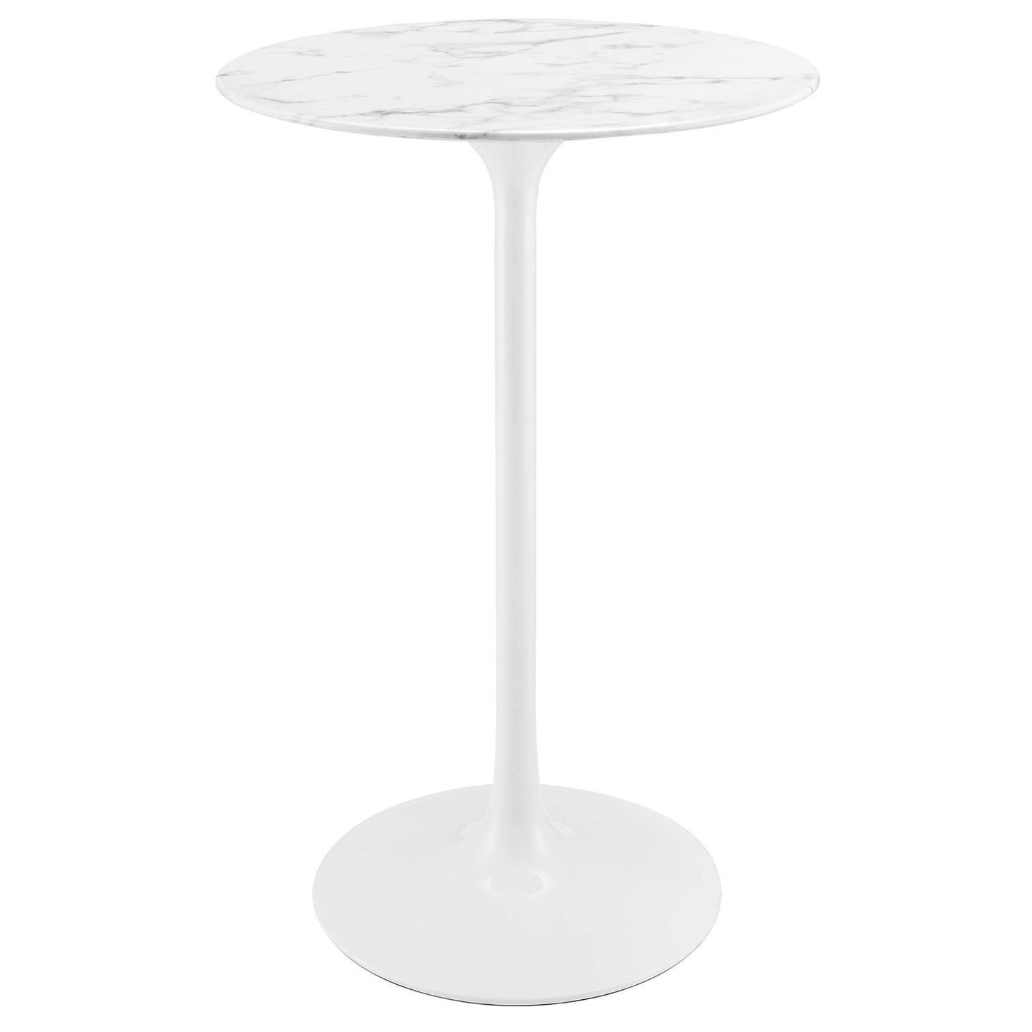 Lippa 28" Round Faux Marble Bar Table by Furniture For America