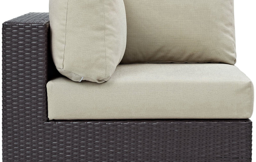 Sienna Outdoor Patio Corner in Espresso Beige