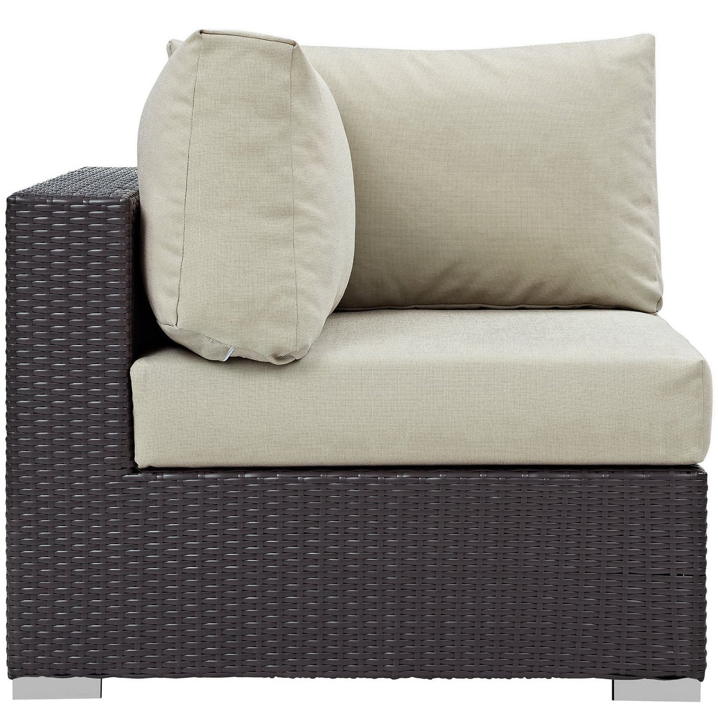 Sienna Outdoor Patio Corner in Espresso Beige