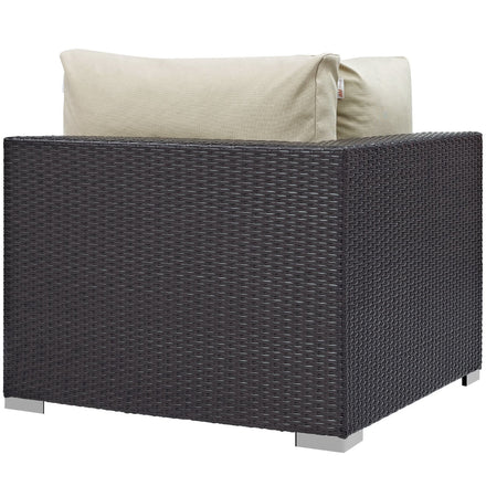 Convene Outdoor Patio Corner in Espresso Beige