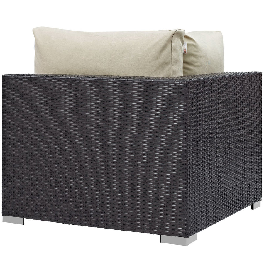 Sienna Outdoor Patio Corner in Espresso Beige