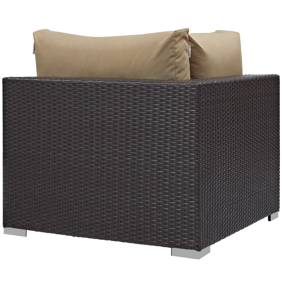 Sienna 10 Piece Outdoor Patio Sectional Set in Espresso Mocha