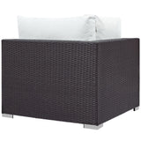 Sienna Outdoor Patio Corner in Espresso White