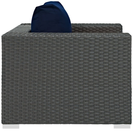 Sojourn Outdoor Patio Sunbrella® Armchair in Canvas Navy