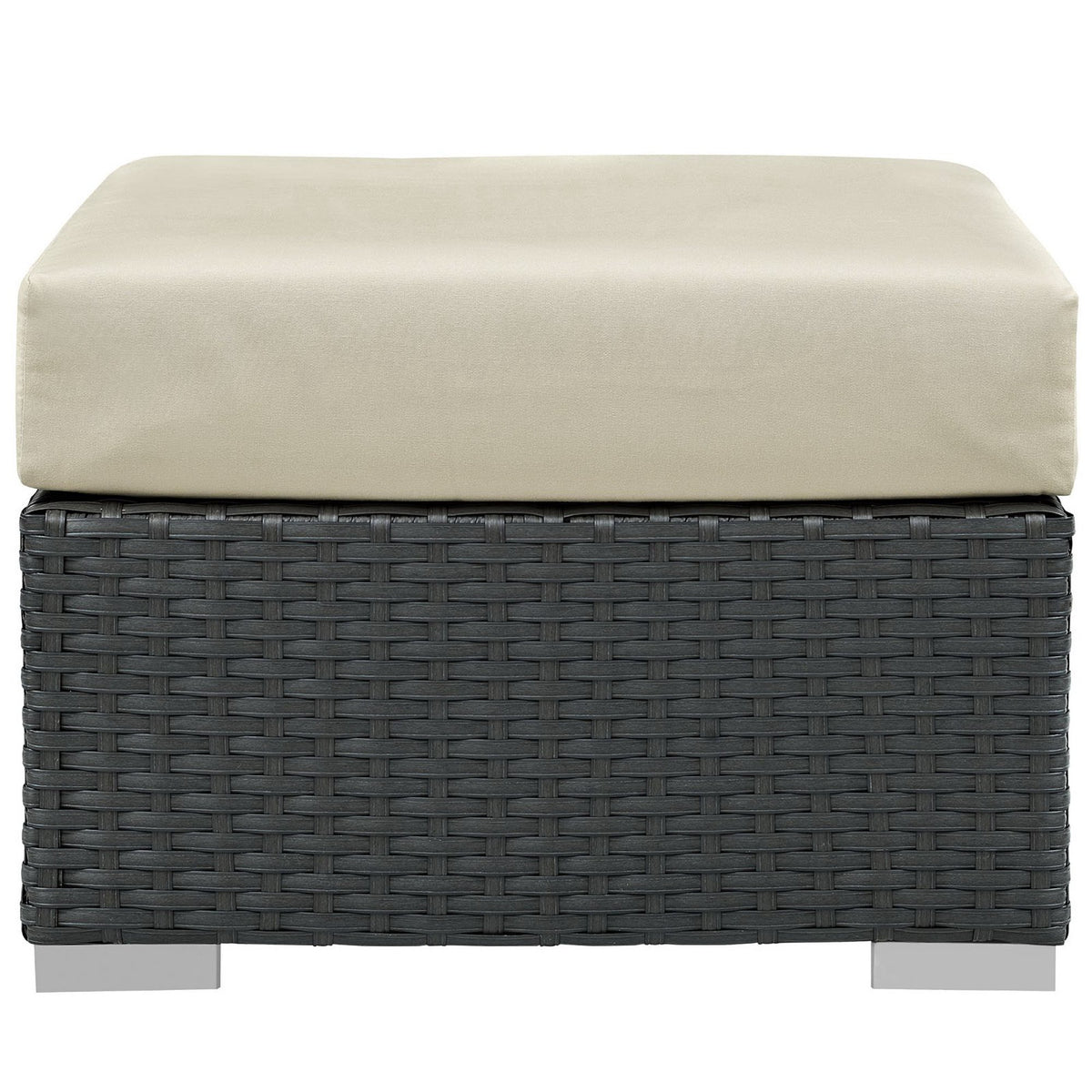 Sojourn Outdoor Patio Sunbrella® Ottoman in Canvas Antique Beige