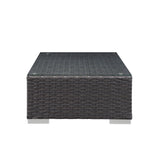 Pewter Outdoor Patio Sunbrella® Ottoman in Canvas Navy