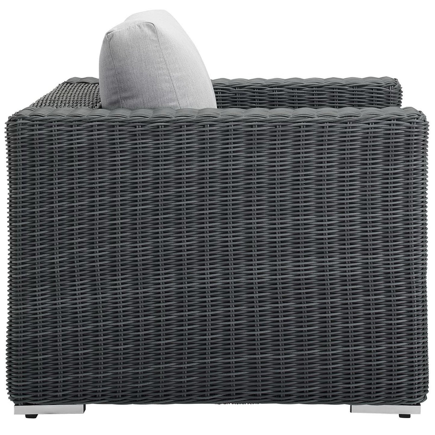 Summon Outdoor Patio Fabric SunbrellaÂ® Armchair by Furniture For America