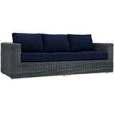 Field Outdoor Patio Sunbrella® Sofa in Canvas Navy