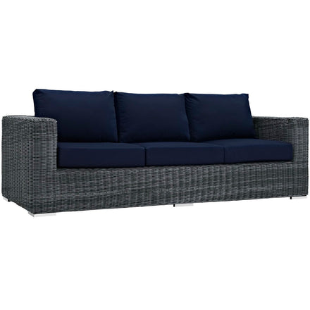 Summon Outdoor Patio Sunbrella® Sofa in Canvas Navy