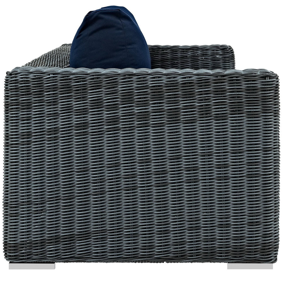 Field Outdoor Patio Sunbrella® Sofa in Canvas Navy