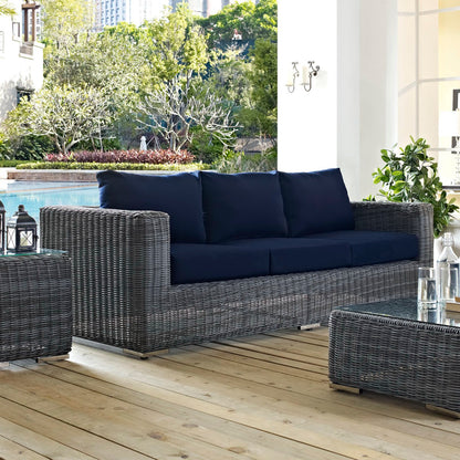 Summon Outdoor Patio SunbrellaÂ® Sofa by Furniture For America