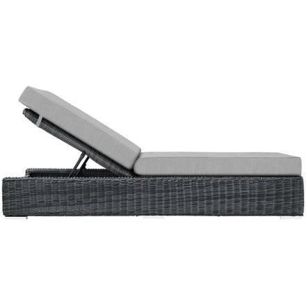 Summon Outdoor Patio Sunbrella® Chaise Lounge in Canvas Gray