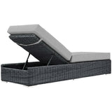 Field Outdoor Patio Sunbrella® Chaise Lounge in Canvas Gray