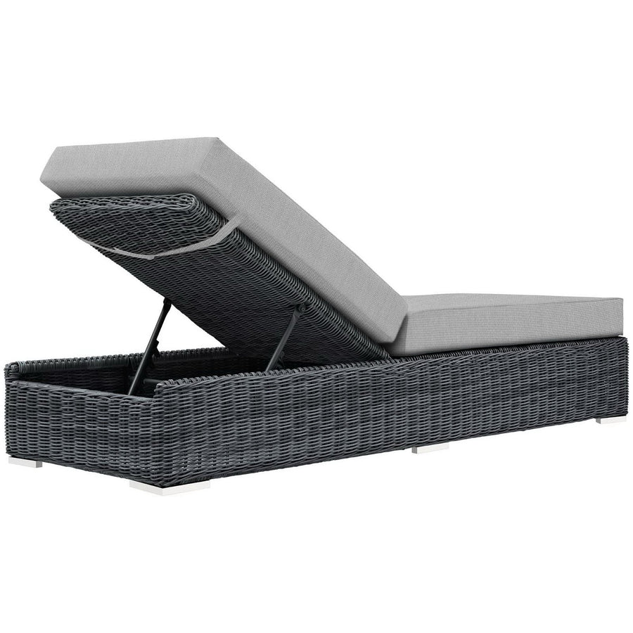 Field Outdoor Patio Sunbrella® Chaise Lounge in Canvas Gray