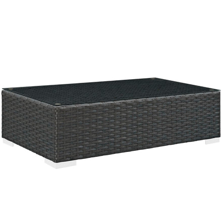 Sojourn 3 Piece Outdoor Patio Sunbrella® Sectional Set in Canvas Navy