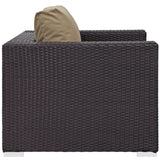 Sienna 10 Piece Outdoor Patio Sectional Set in Espresso Mocha
