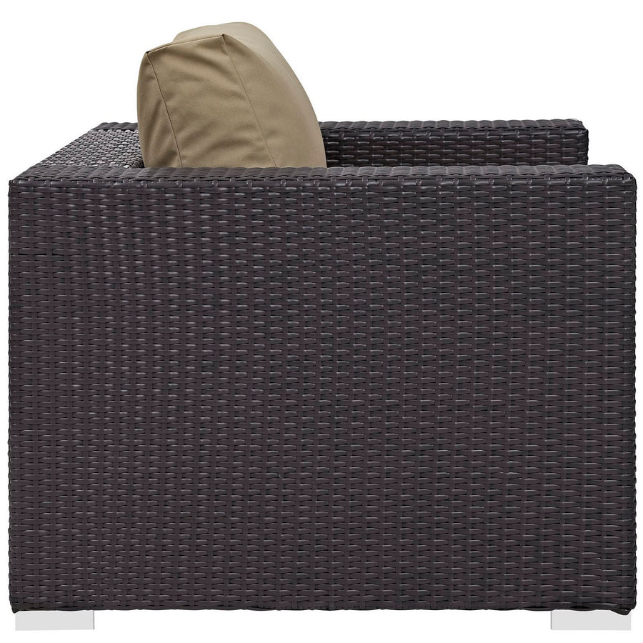 Sienna 10 Piece Outdoor Patio Sectional Set in Espresso Mocha