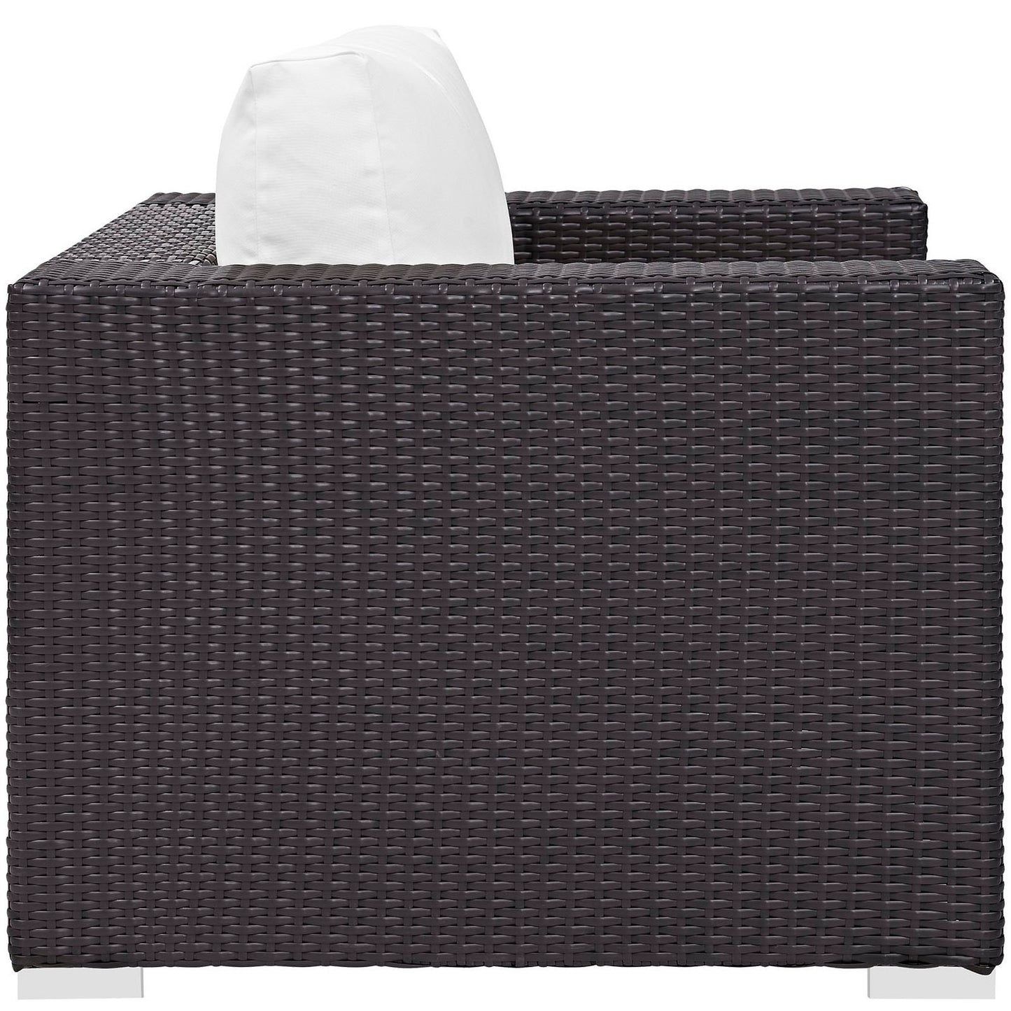Sienna 10 Piece Outdoor Patio Sectional Set in Espresso White