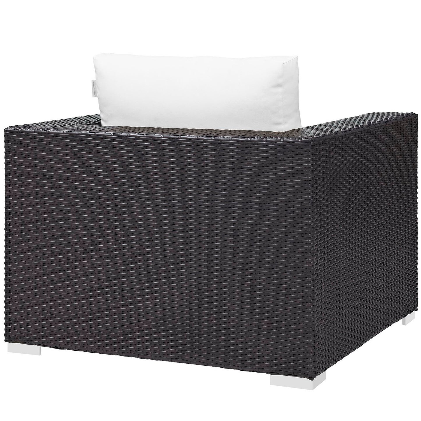 Sienna 10 Piece Outdoor Patio Sectional Set in Espresso White