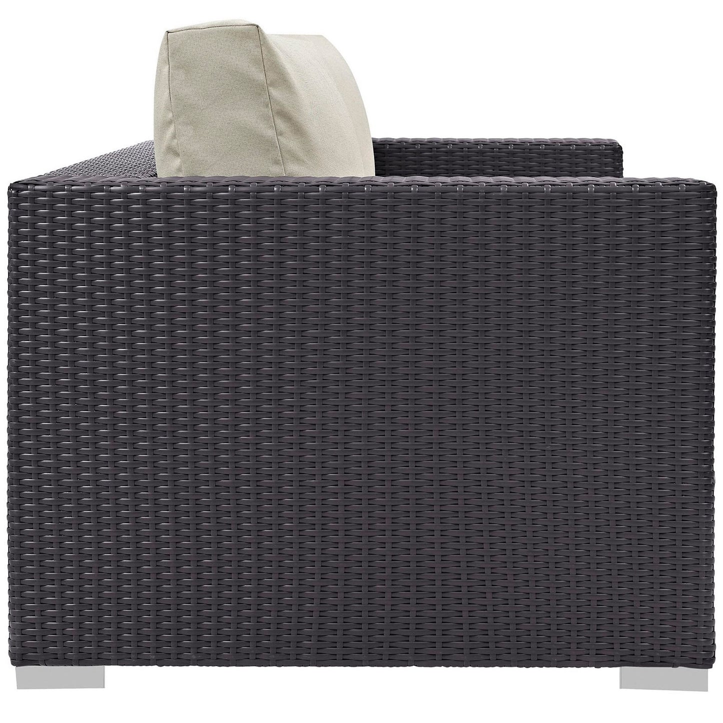Sienna Outdoor Patio Loveseat in Espresso Beige