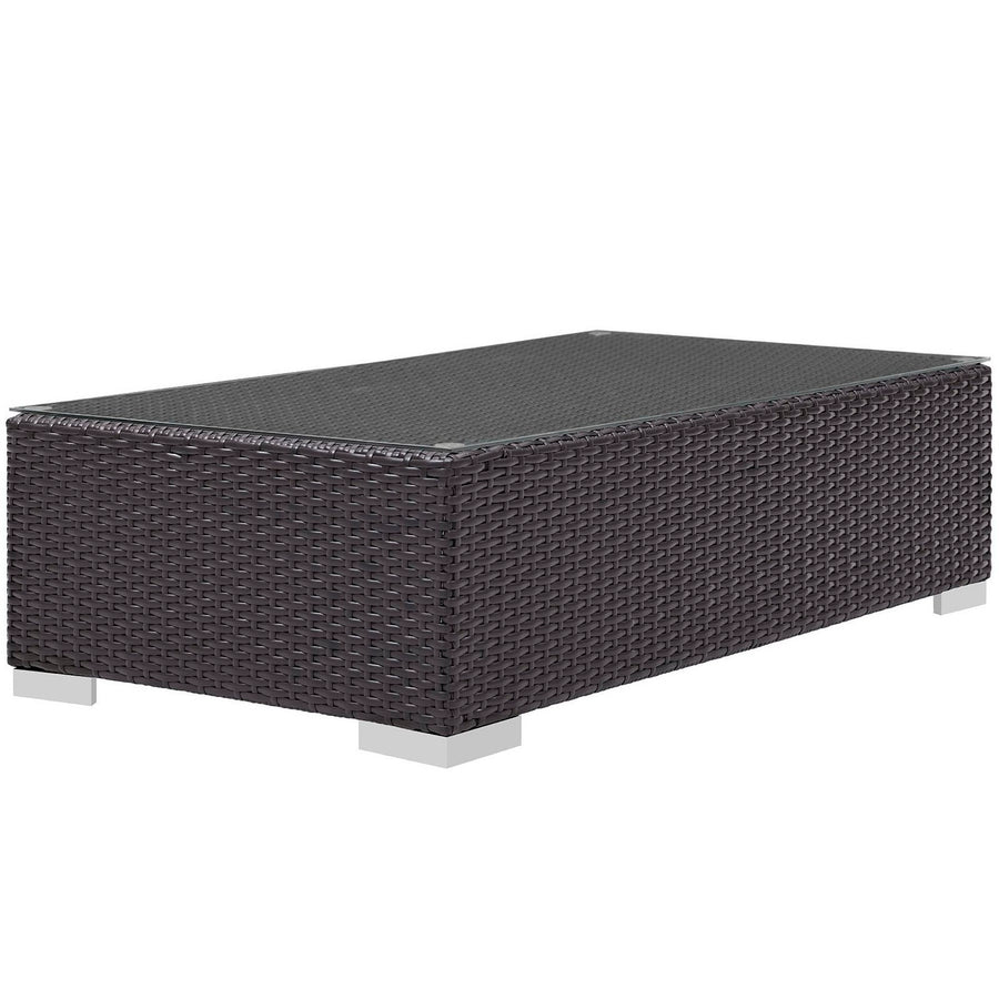 Sienna Outdoor Patio Coffee Table in Espresso