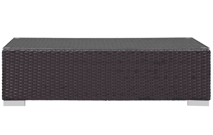 Sienna Outdoor Patio Coffee Table in Espresso