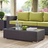 Sienna Outdoor Patio Coffee Table in Espresso